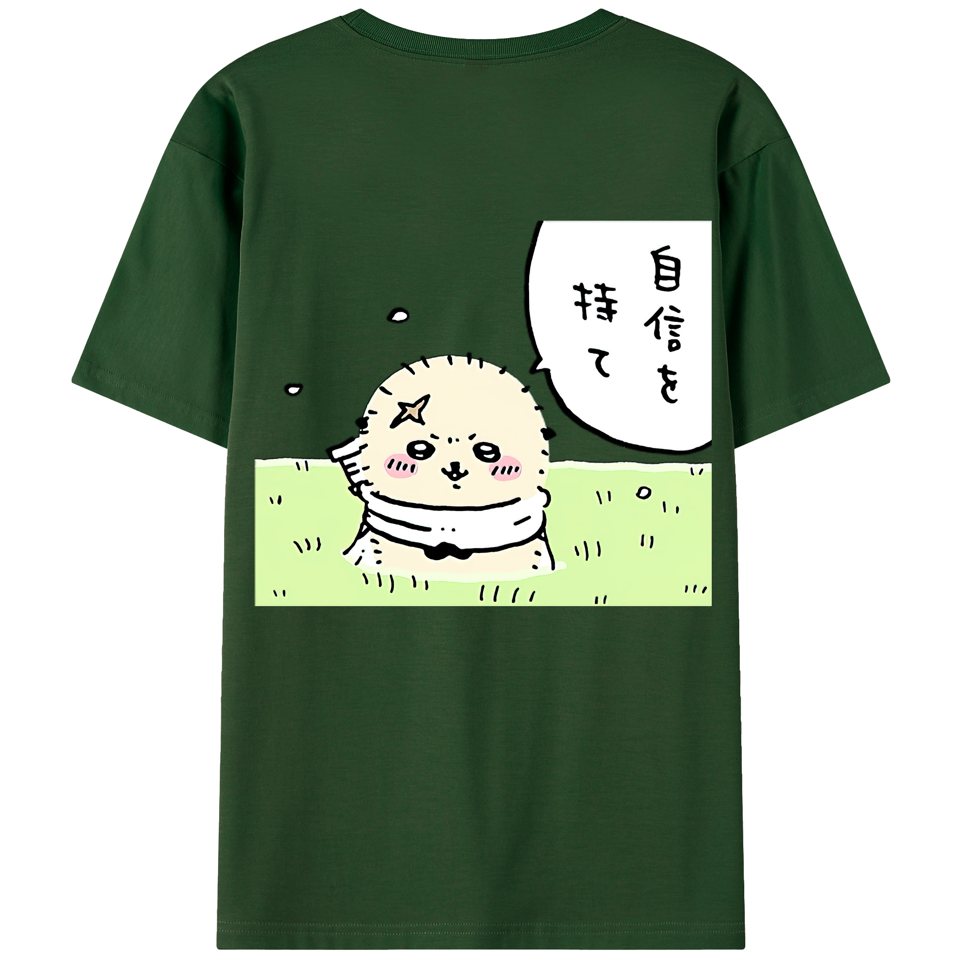 （画像用） ちいかわ ラッコ Chii-kawa Sea otter 綿100％半袖Tシャツ（背面プリント）